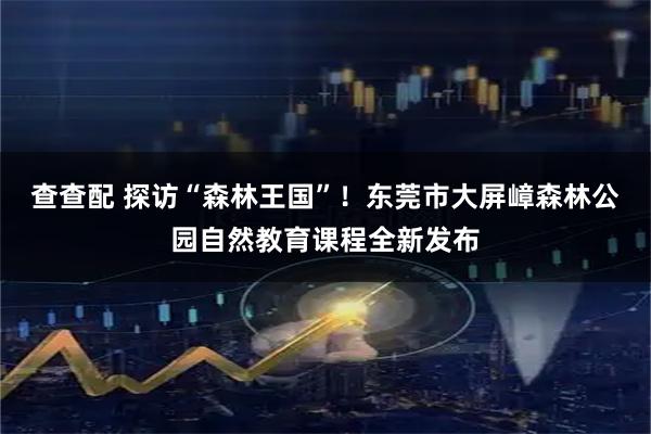 查查配 探访“森林王国”！东莞市大屏嶂森林公园自然教育课程全新发布