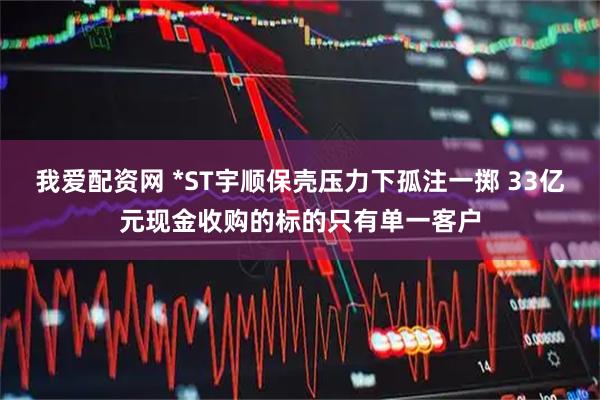 我爱配资网 *ST宇顺保壳压力下孤注一掷 33亿元现金收购的标的只有单一客户